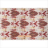 Rust, Brown and Gold Double-Wide Ikat Print Poly Woven