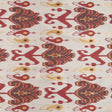 Rust, Brown and Gold Double-Wide Ikat Print Poly Woven