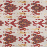 Rust, Brown and Gold Double-Wide Ikat Print Poly Woven
