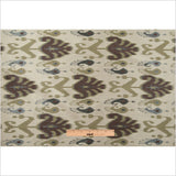 Olive Double-Wide Ikat Print Poly Woven