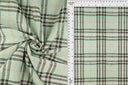 Tela jacquard de punto doble con estampado a cuadros, poliéster con spandex elástico, ancho de 58/60 pulgadas