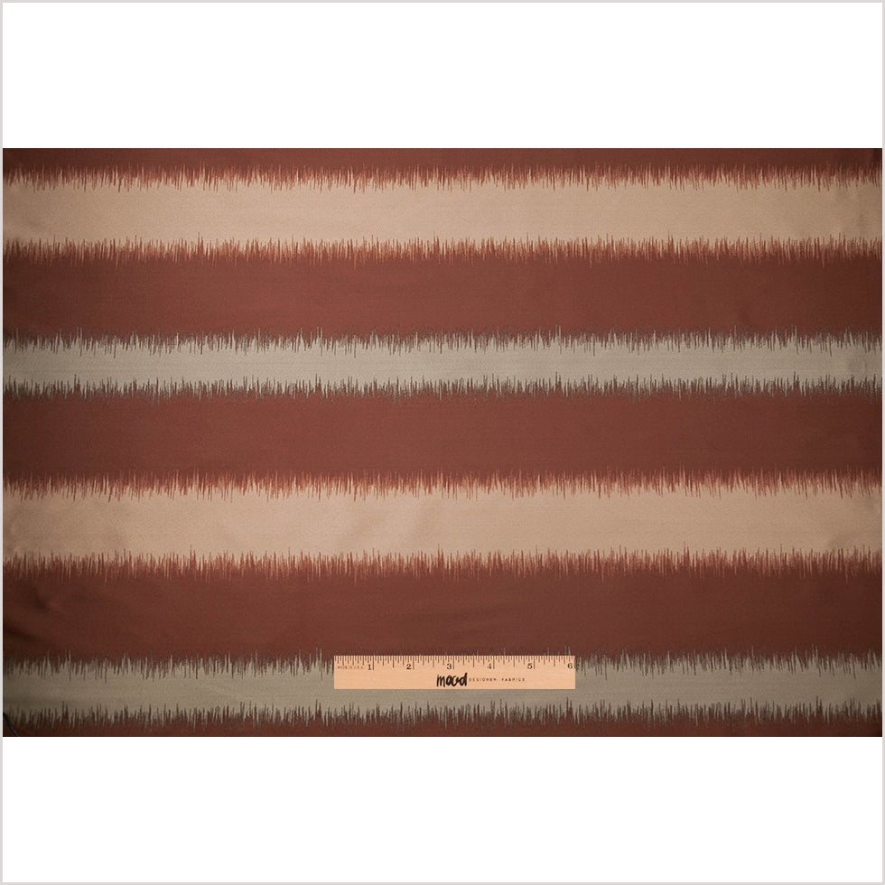 Deep Rust and Taupe Double-Wide Poly Stripes