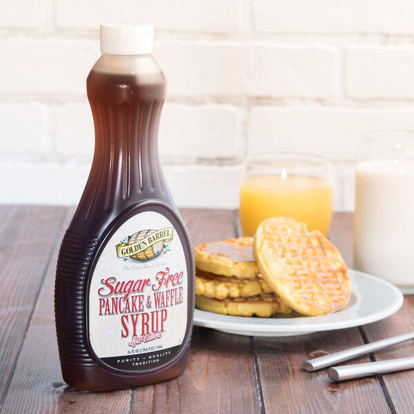 Golden Barrel Sugar-Free Pancake and Waffle Syrup 24 oz. Bottle - 12/Case