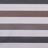 Ivory and Brown Herringbone Stripes Poly Brocade