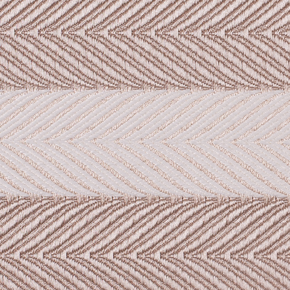 Tan Herringbone Stripes Poly Brocade