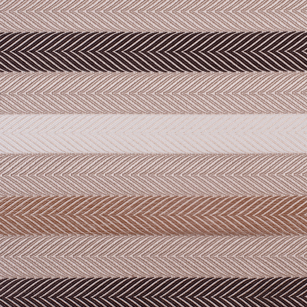 Tan Herringbone Stripes Poly Brocade