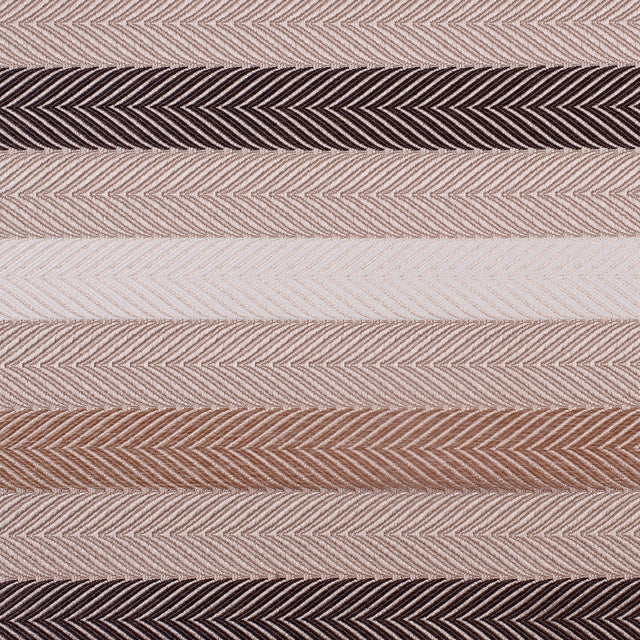 Tan Herringbone Stripes Poly Brocade