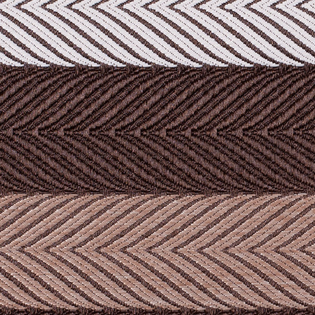 Brown Herringbone Stripes Poly Brocade