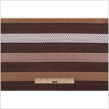 Brown Herringbone Stripes Poly Brocade