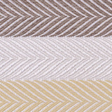 Ivory, Yellow and Green Herringbone Stripes Poly Brocade