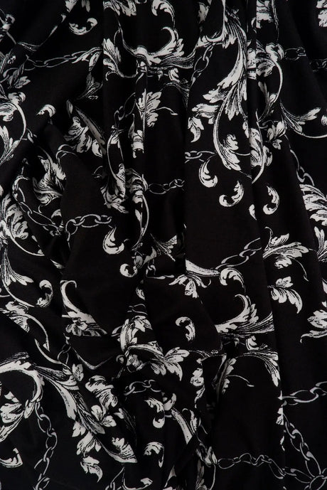 1 Yard Polyester Spandex DTY Knit Fabric Soft Brushed Status Print 58/60" Width