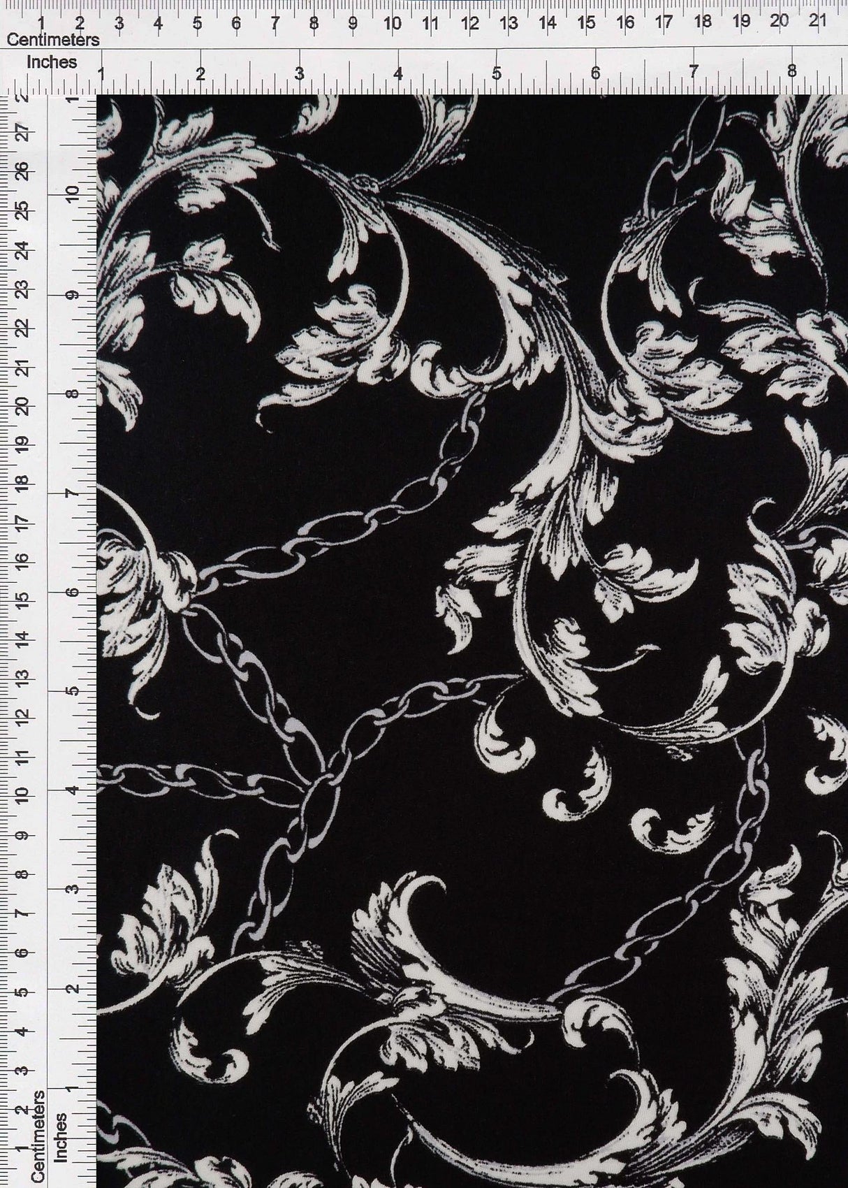 Brushed DTY Print Stretch Knit Black