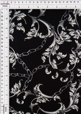 Brushed DTY Print Stretch Knit Black