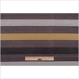 Taupe and Gold Herringbone Stripes Poly Brocade