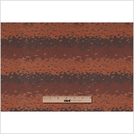 Organic Ripples Orange and Brown Poly Brocade