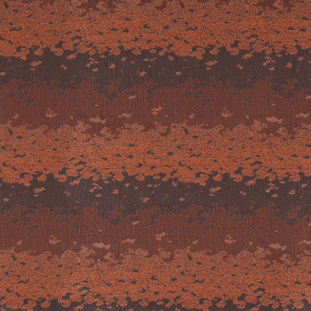 Organic Ripples Orange and Brown Poly Brocade