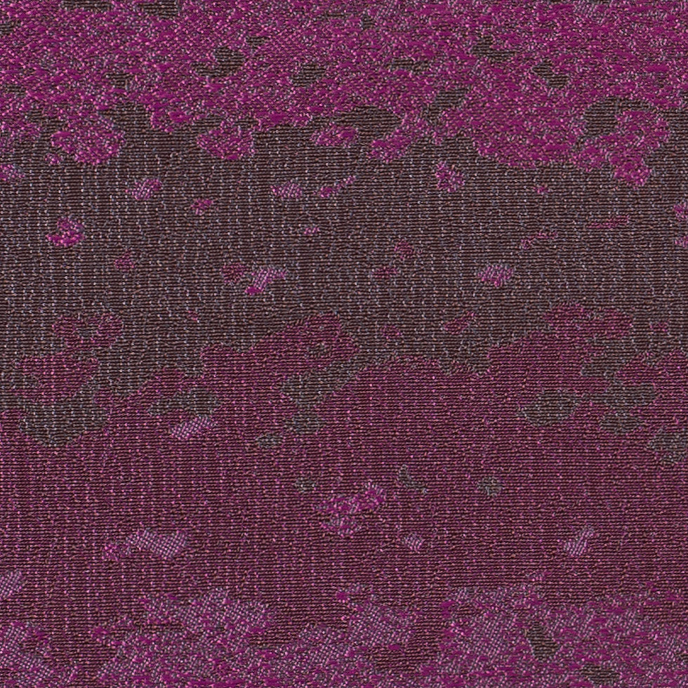Organic Ripples Brown and Fuchsia Poly Brocade
