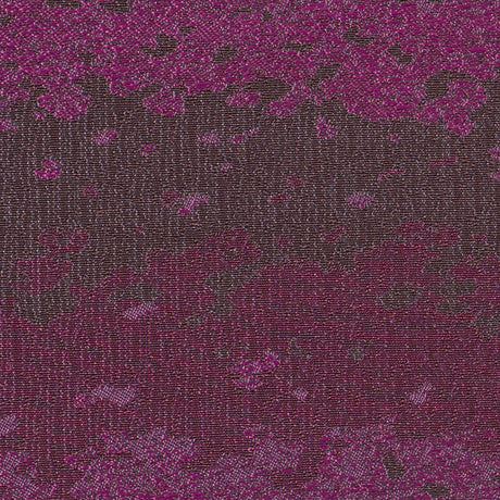 Organic Ripples Brown and Fuchsia Poly Brocade