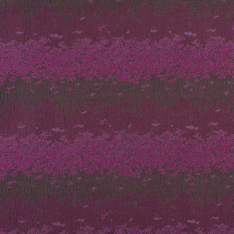 Organic Ripples Brown and Fuchsia Poly Brocade