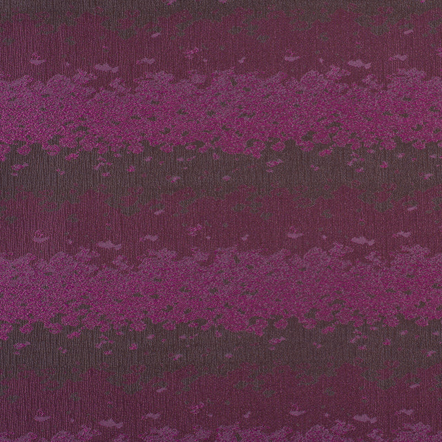 Organic Ripples Brown and Fuchsia Poly Brocade