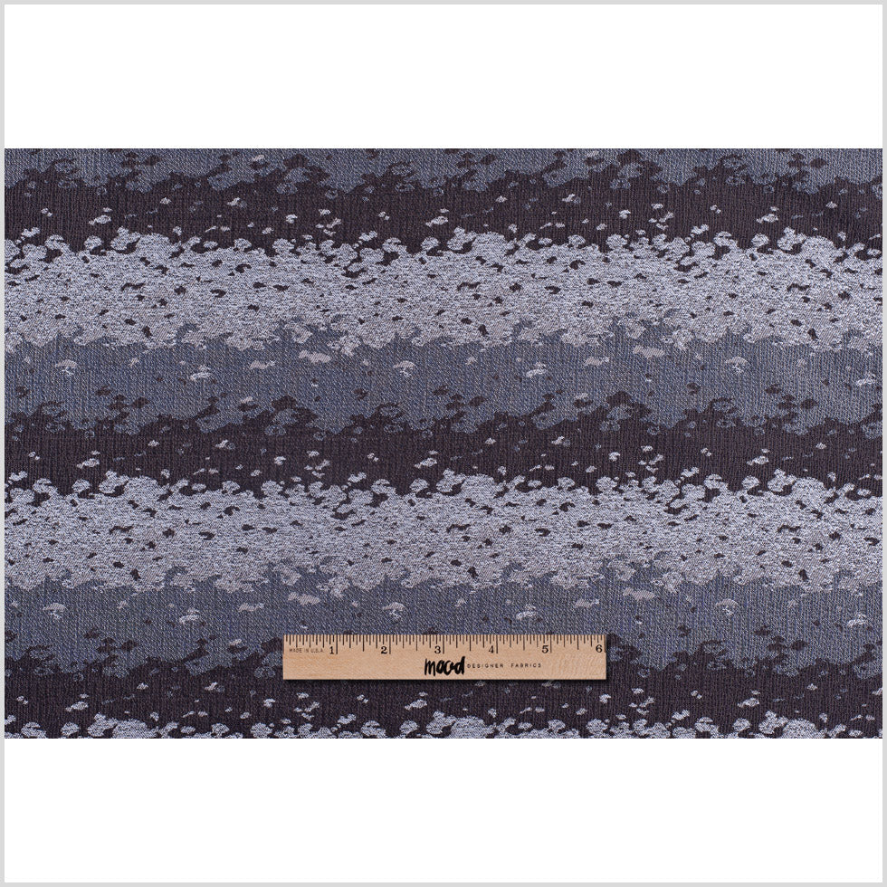 Organic Ripples Brown and Gray Poly Brocade