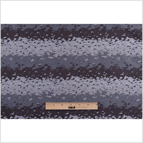 Organic Ripples Brown and Gray Poly Brocade