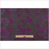 "Cells" Brown and Fuchsia Poly Brocade