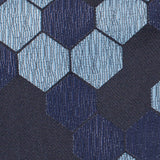 "Cells" Black and Aqua Poly Brocade