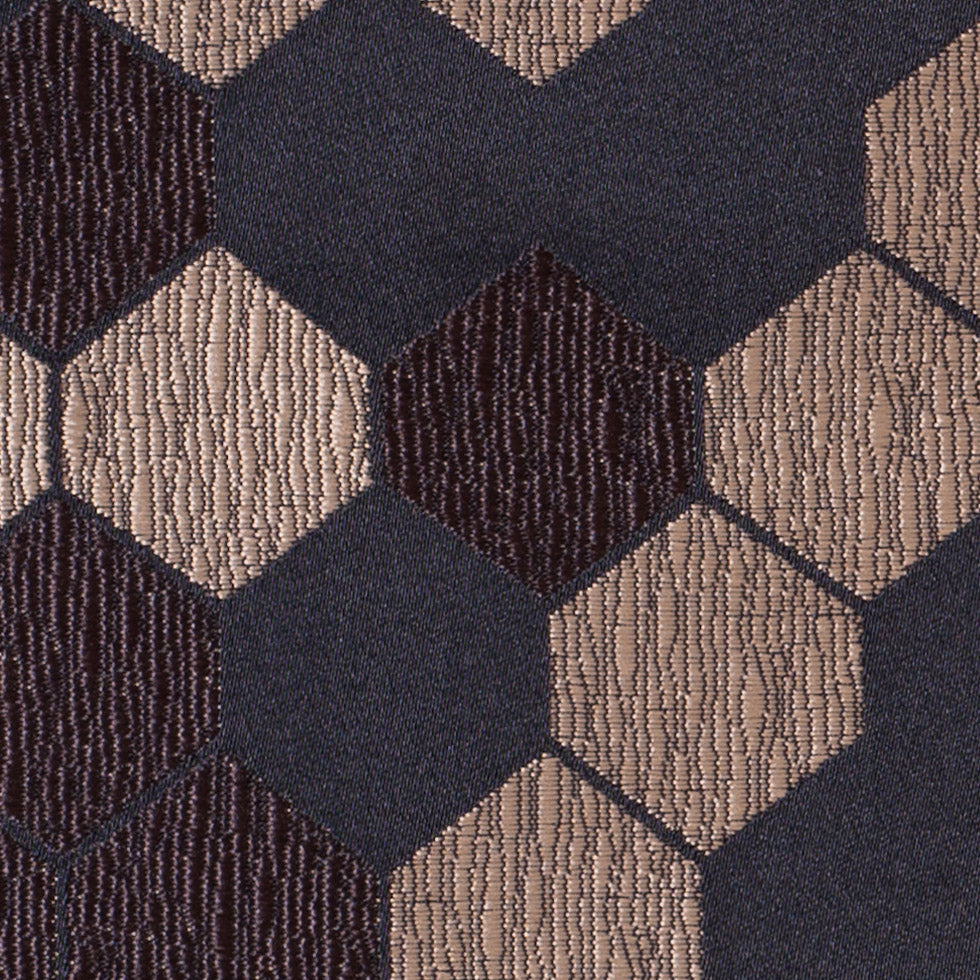 "Cells" Brown and Tan Poly Brocade