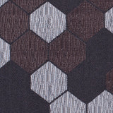 "Cells" Brown and Silver Poly Brocade