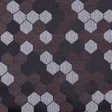 "Cells" Brown and Silver Poly Brocade
