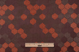 "Cells" Tan and Orange Poly Brocade