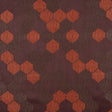 "Cells" Tan and Orange Poly Brocade