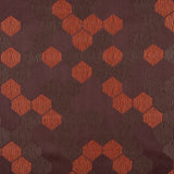 "Cells" Tan and Orange Poly Brocade