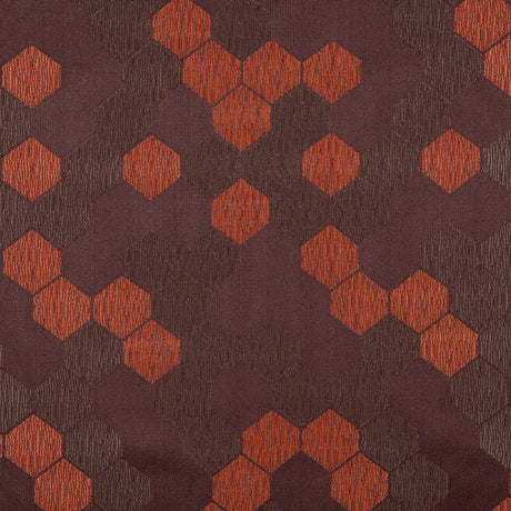 "Cells" Tan and Orange Poly Brocade