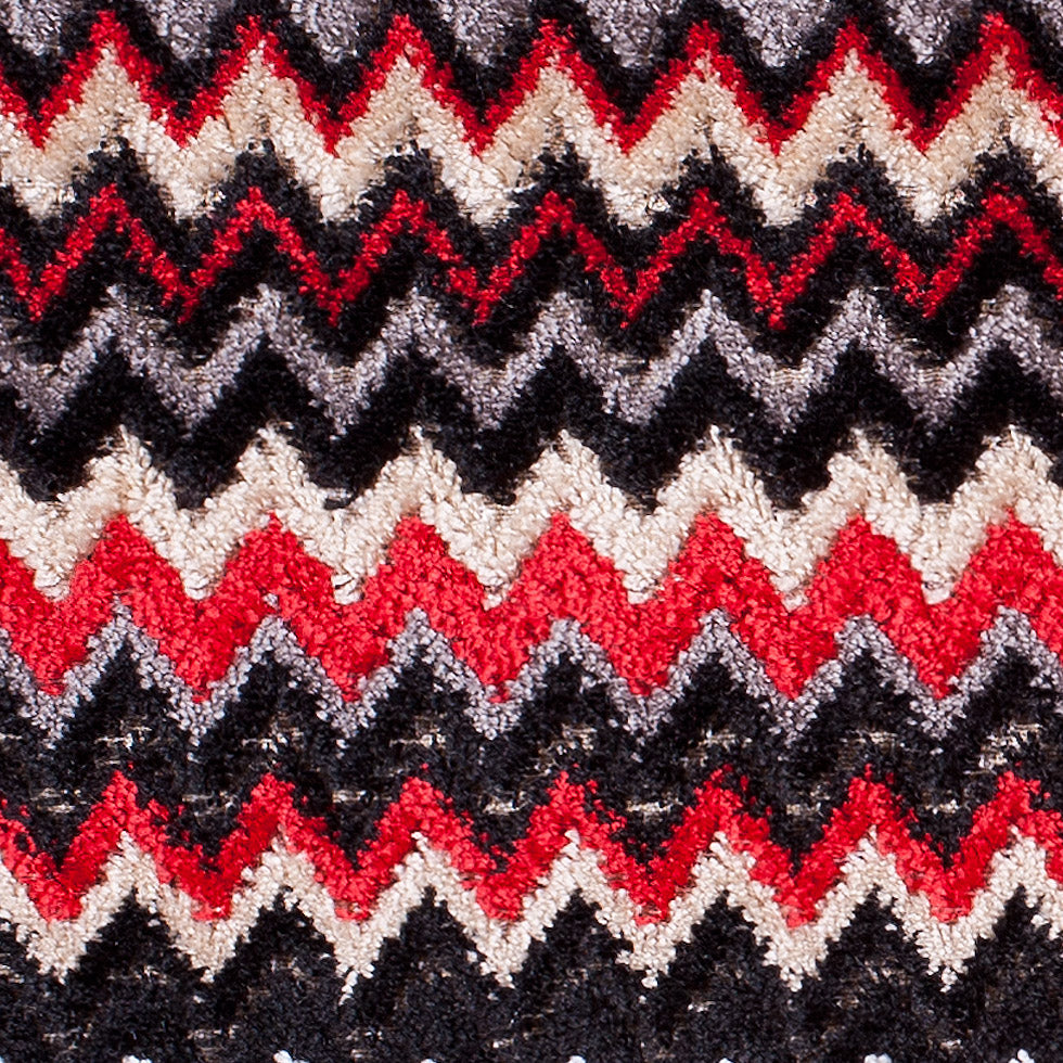 Red & Gray Small Flamestitch Velvet Tapestry