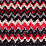Red & Gray Small Flamestitch Velvet Tapestry