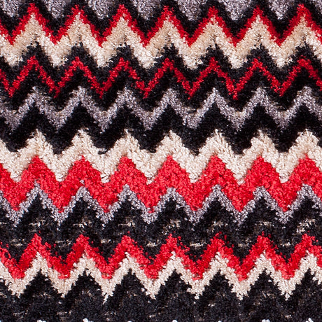 Red & Gray Small Flamestitch Velvet Tapestry