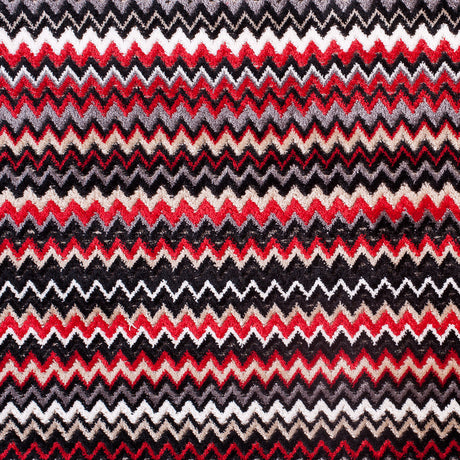 Red & Gray Small Flamestitch Velvet Tapestry