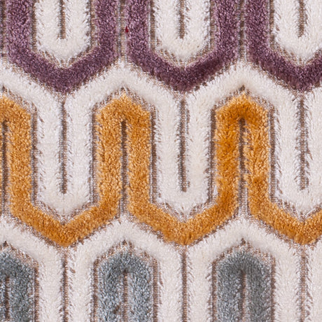 Ivory Geometric Velvet Tapestry