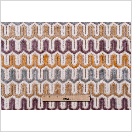 Ivory Geometric Velvet Tapestry