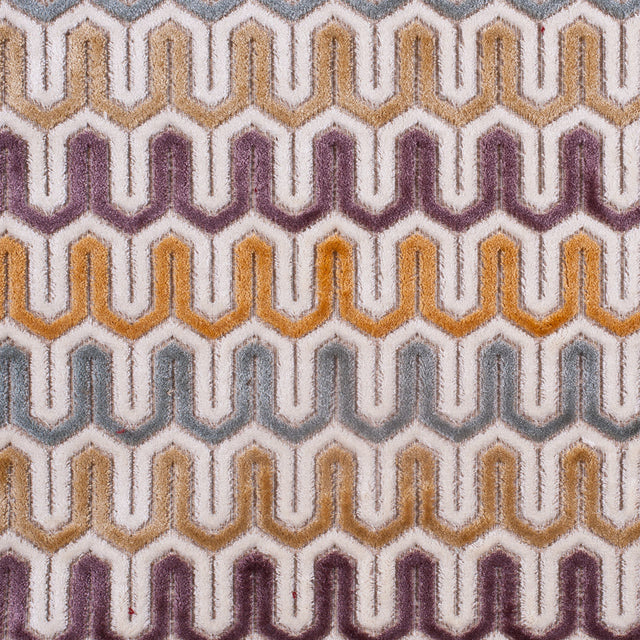 Ivory Geometric Velvet Tapestry