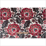 Red & Black Floral Velvet Tapestry