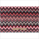 Red & Gray Flamestitch Velvet Tapestry