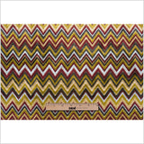 Olive & Crimson Flamestitch Velvet Tapestry