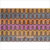 Brown & Purple Geometric Velvet Tapestry