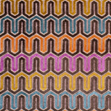 Brown & Purple Geometric Velvet Tapestry