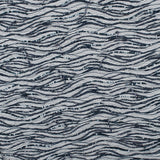 Beaded and Sequined Lace with Scallop Edge - Dark Navy Abstract