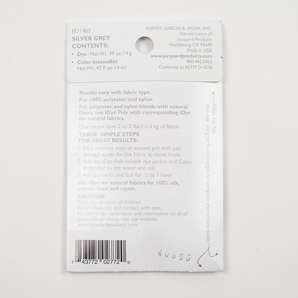 Jacquard iDye Poly Synthetic Fabric Dye - 462 Silver Grey