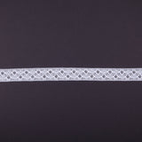 Polyester Crochet Lace Trim 1” - White Abstract - Made in Europe